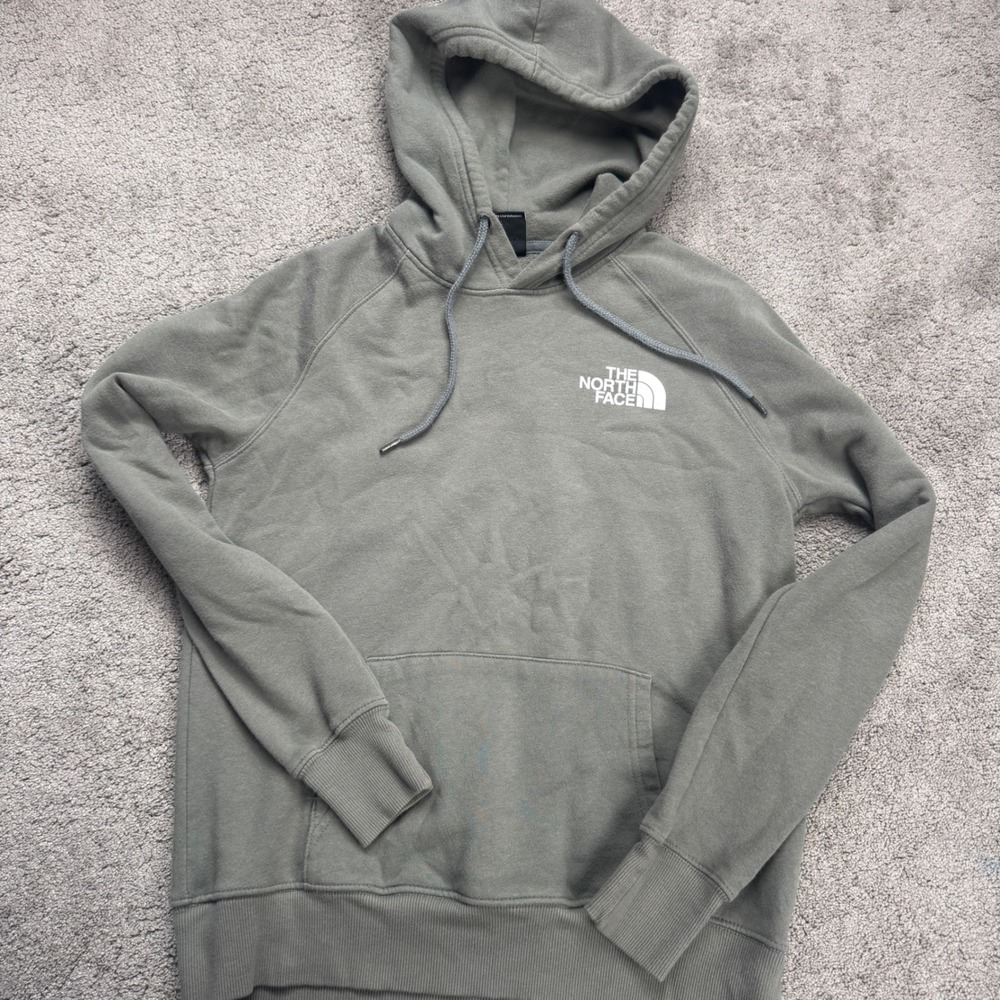 The North Face Women's XS Olive Green Pullover Hoodie Big‎ Logo